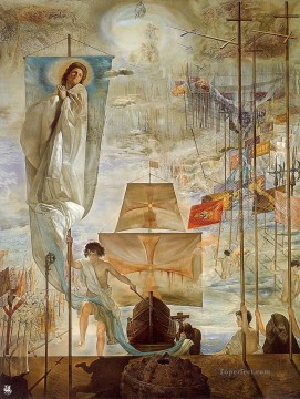 抽象的かつ装飾的 Painting - クリストファー・コロンブスによるアメリカの発見 シュルレアリスム